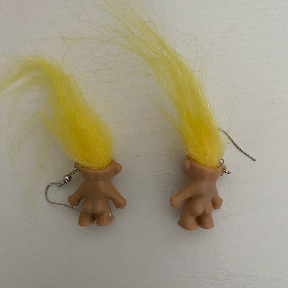 Handmade Troll Earrings - Picture 2 of 2